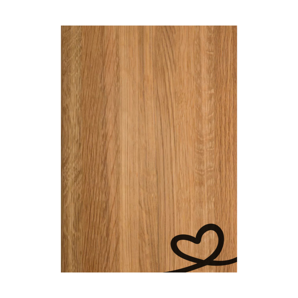 Solid Oak Customised Plaque with Engraved Portrait