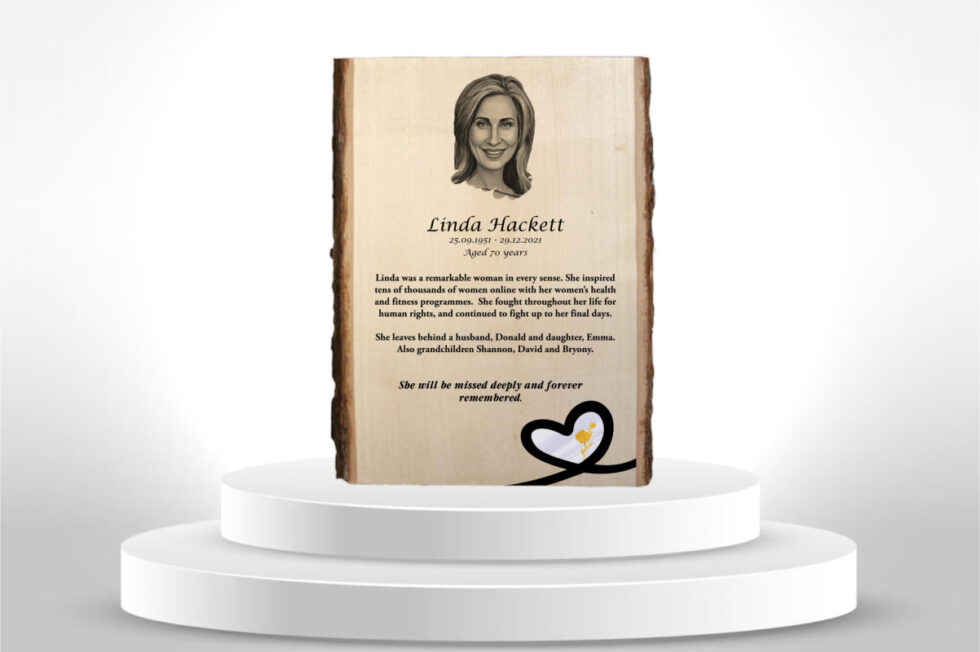 Live Edge Bass Wood Customised Portrait Plaque