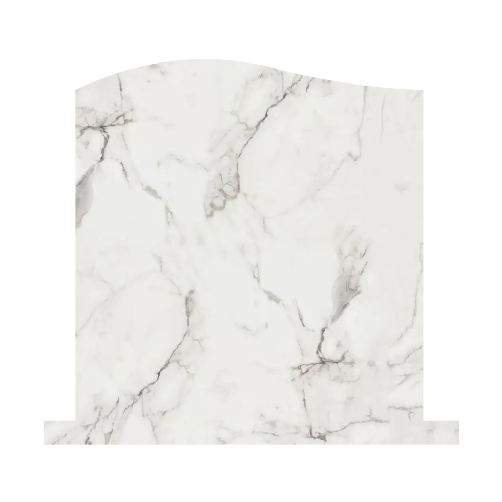 Serpentine Top Personalised Engraved White Marble Effect Acrylic Plaque
