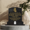 Cambered Top Personalised Engraved Black Sparkle Acrylic Plaque